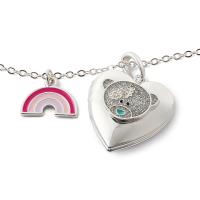 Me to You Bear Heart Locket Necklace with Rainbow Extra Image 2 Preview